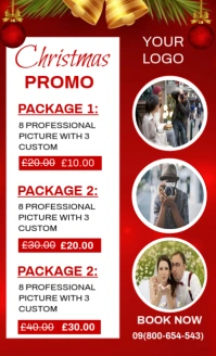 White Maximalist Christmas Photoshoot Promotion Template Us Legal