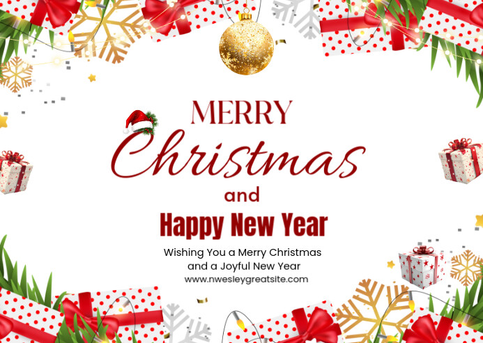 Copy of White Maximalist Christmas Postcard Postcard | PosterMyWall