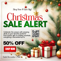 White Christmas Sale Alert Instagram Post Template