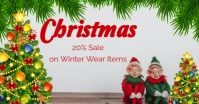 White Maximalist Christmas Sale Facebook Ad template