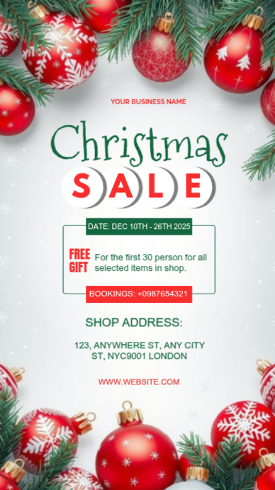 Copy of White Maximalist Christmas Sale Instagram Story | PosterMyWall