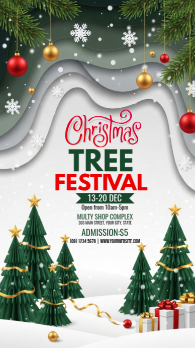 Christmas Tree Festival Template | PosterMyWall