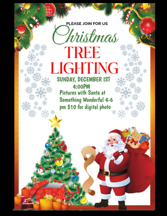 Tree Lighting Flyer.pdf White Maximalist Christmas Tree Lighting Flyer (us Letter) Template ...