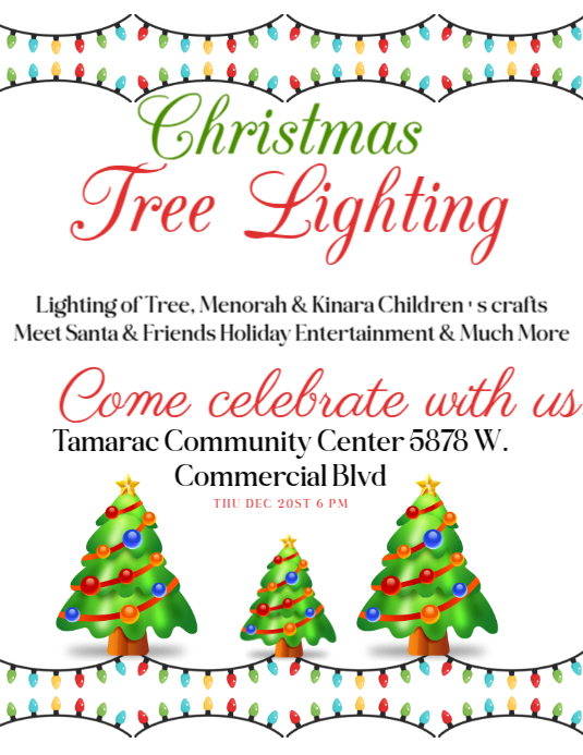 Tree Lighting Flyer.pdf White Maximalist Christmas Tree Lighting Flyers Flyer (us Letter ...