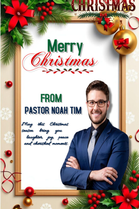 White Maximalist Christmas Wishes Card Template Poster | PosterMyWall