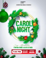 White Maximalist Christmas Wishes  Instagram Portrait template