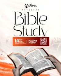 White Bible Study Event Instagram Portrait Template
