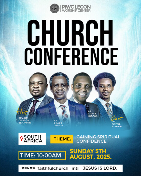 White Maximalist Church Conference Flyer Instagram Portrait template