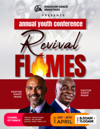 White Maximalist Church  Flyer (us Letter) Volante (Carta US) template