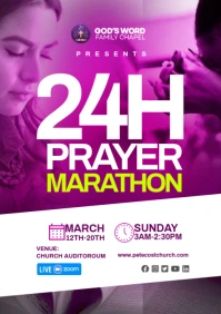 White Maximalist Church Flyer A5 template