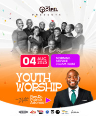 White Maximalist Church Flyer  Instagram Portrait template