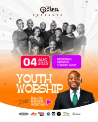 White Maximalist Church Flyer  Instagram Portrait template