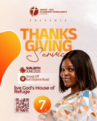 White Maximalist Church Flyer  Instagram Portrait template