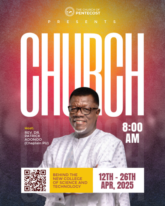 White Maximalist Church Flyer  Instagram Portrait template