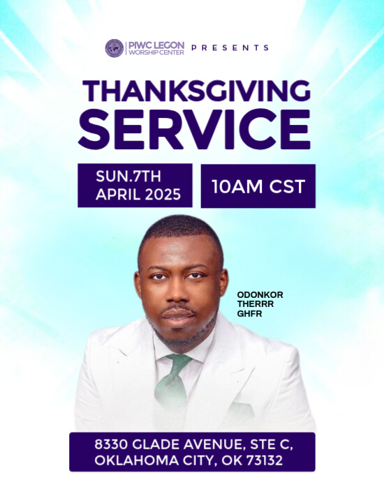 White Maximalist Church Flyer Instagram Portrait template
