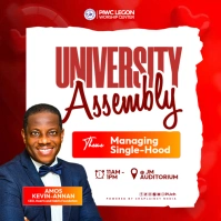 White Maximalist Church Flyer  Instagram Post template