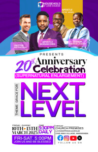 White Anniversary Celebration Mezza pagina Wide Template