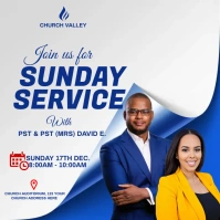 White Maximalist Church  Instagram Post template