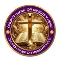 White Maximalist Church  Logo Logótipo template