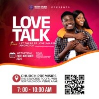 White Maximalist Church Love Talk  Instagram Post template