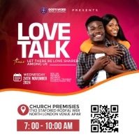 White Maximalist Church Love Talk Instagram Post template