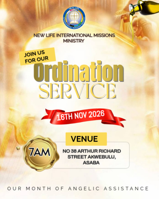 Ordination Service Template | PosterMyWall