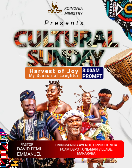 Cultural Sunday Event Template | PosterMyWall
