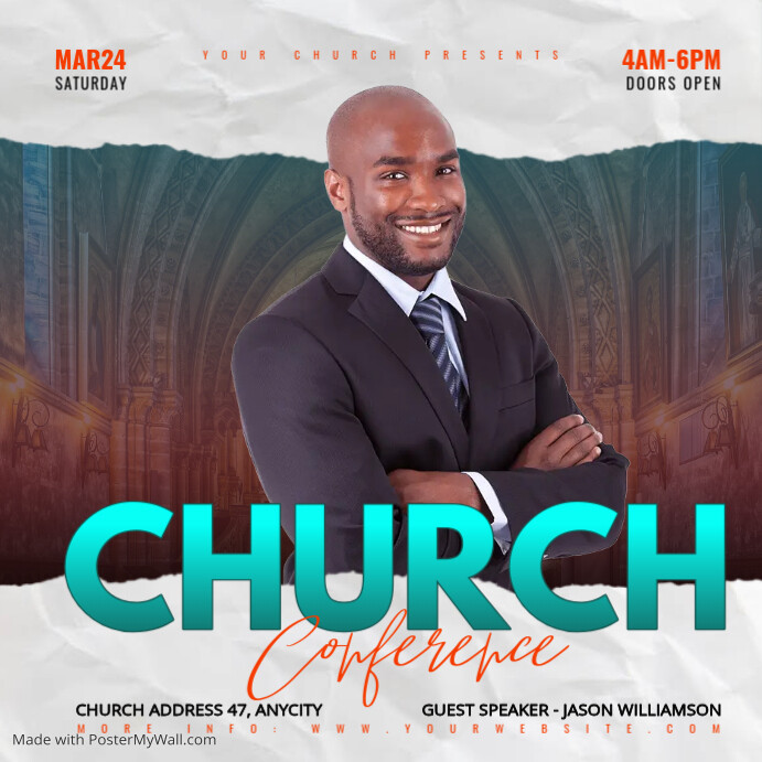 Copy of White Maximalist Church Service Instagram Post | PosterMyWall