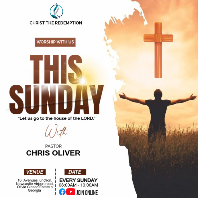 Copy of White Maximalist Church Sunday Service Instagram Post ...
