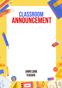 Classroom Announcement Template | PosterMyWall