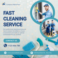White Maximalist Cleaning Service Company Ad Flyer Instagram Post template