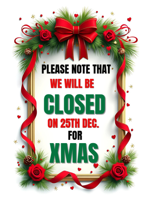 Christmas notice closure Flyer (US Letter) template