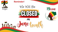 White Maximalist Closed Juneteenth  Digital D Digitalanzeige (16:9) template