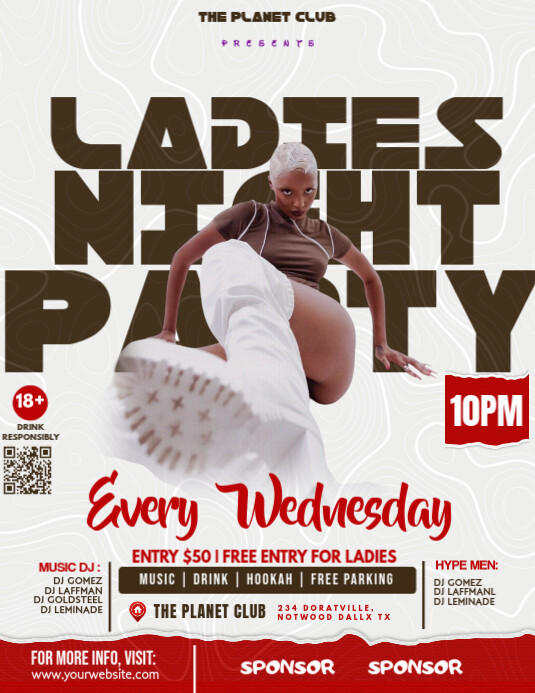 White Maximalist Club Party Flyer (us Letter) Template | PosterMyWall