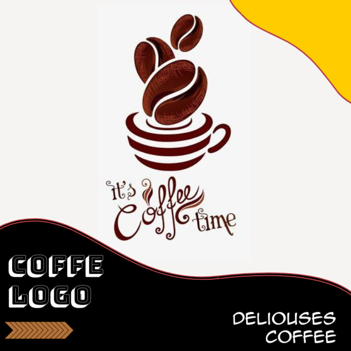 White Maximalist Coffee Logo Logo template