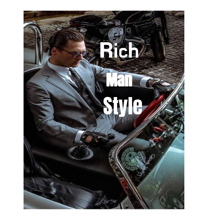 Modèle White Maximalist Colorful Rich Man Style Inst | PosterMyWall