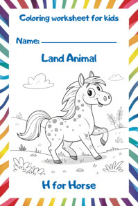 White Maximalist Coloring Worksheets For Kids Poster Affiche template