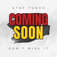 White Maximalist Coming Soon Announcement Notification Posters  Instagram Post Iphosti le-Instagram template