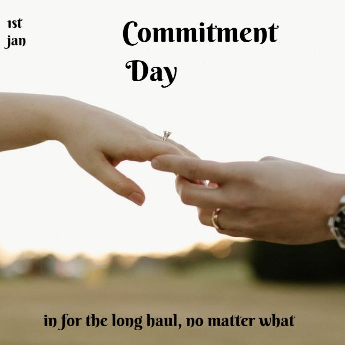 Twitter Commitment Posts Commitment Day Instagram Ad Template | PosterMyWall