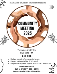 White Maximalist Community Meeting 2025 Flyer (us Letter) Pamflet (Letter AS) template