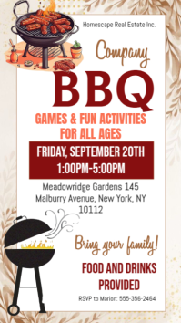 White Maximalist Company Bbq Event Invitation Instagram Story template