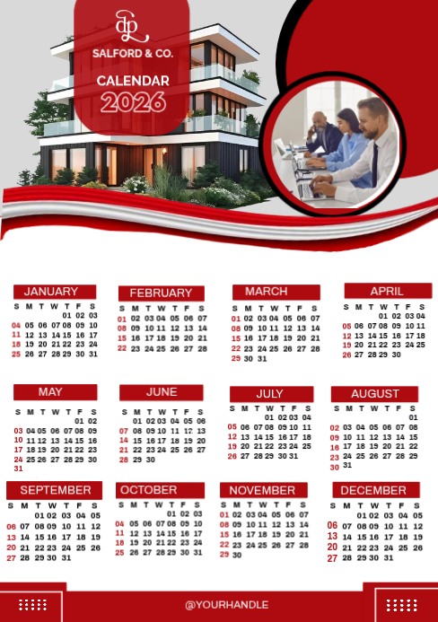 Copy of White Maximalist Compelling, High-ranking Title 2026 Calendar ...