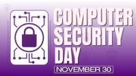 White Maximalist Computer Security Day Digital Display (16:9) template