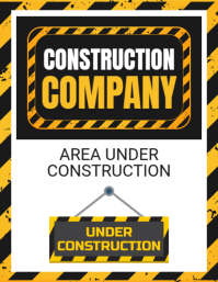 White Maximalist Construction  Flyer (us Letter) Iflaya (Incwadi ye-US) template