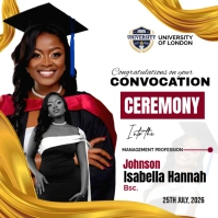 White Maximalist Convocation Ceremony  Instagram Post template