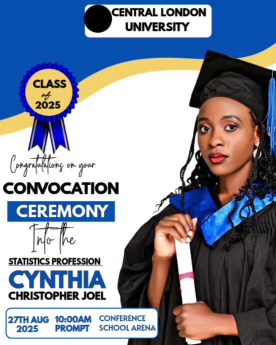 Plantilla de White Maximalist Convocation Ceremony Invitation Instagram ...