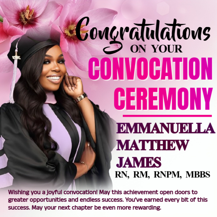 Copy of White Maximalist Convocation Flyer Instagram Post | PosterMyWall