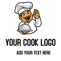 White Maximalist Cook Logo Логотип template