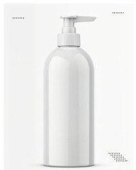 White Maximalist Cosmetic Bottle Mockup Template Design  Instagram Portrait
