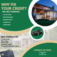 White Maximalist  Credit Repair  Instagram Post Instagram-Beitrag template